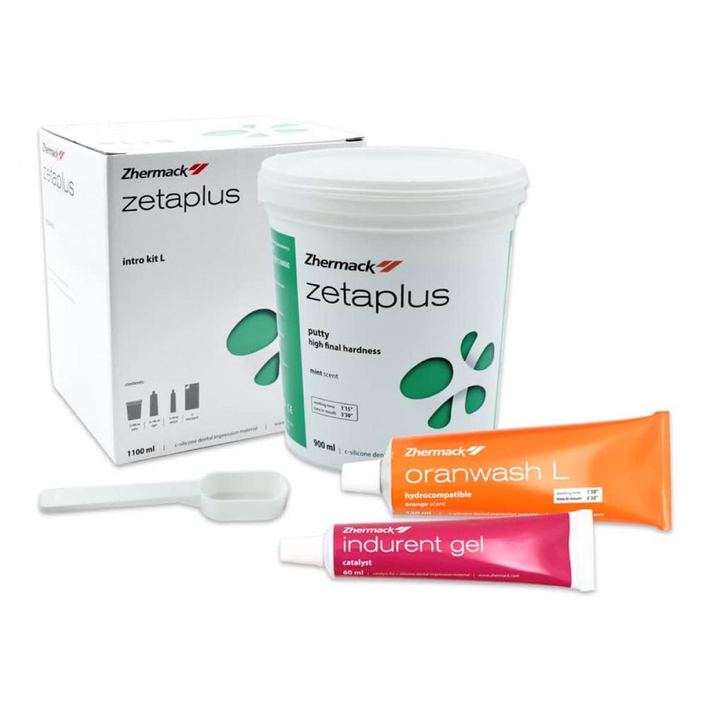 Zhermack-Zetaplus-C-Silicone-Intro-Kit-Base-Catalyst-Light-Body Zeta Plus KIT 1100ml - Image 1